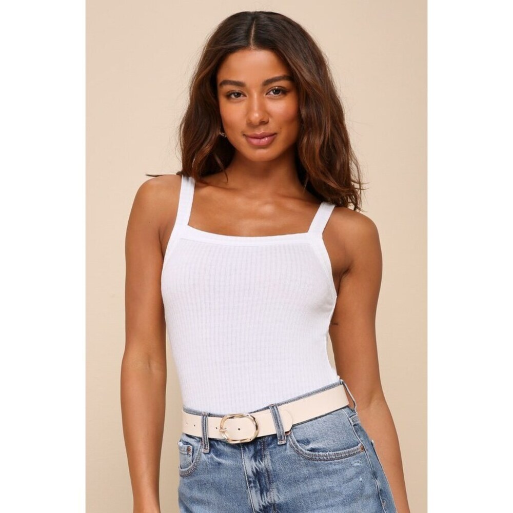 Lulus Timeless Attitude Ivory Pointelle Knit Sleeveless Bodysuit White - Size XS